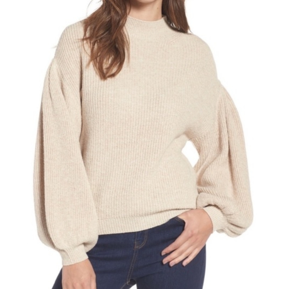 Leith Balloon Sleeve Sweater Like New Sz XL